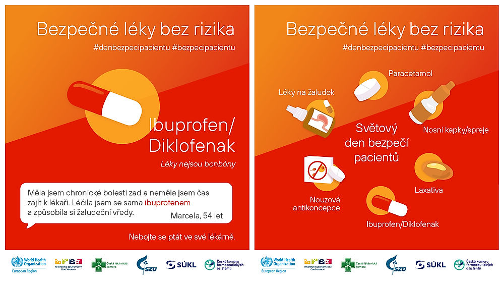 Den bezpečí pacientů: ibuprofen / diklofenak