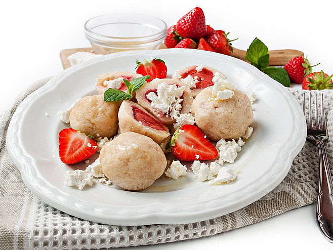 ilustrační obrázek: jahodové knedlíky