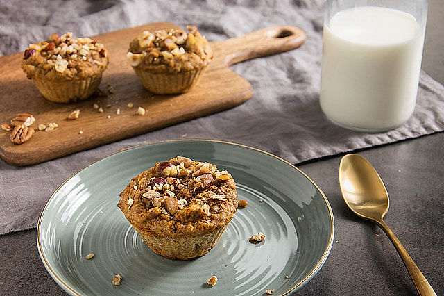 ilustrační obrázek: mrkvové muffiny s mléčným výrobkem